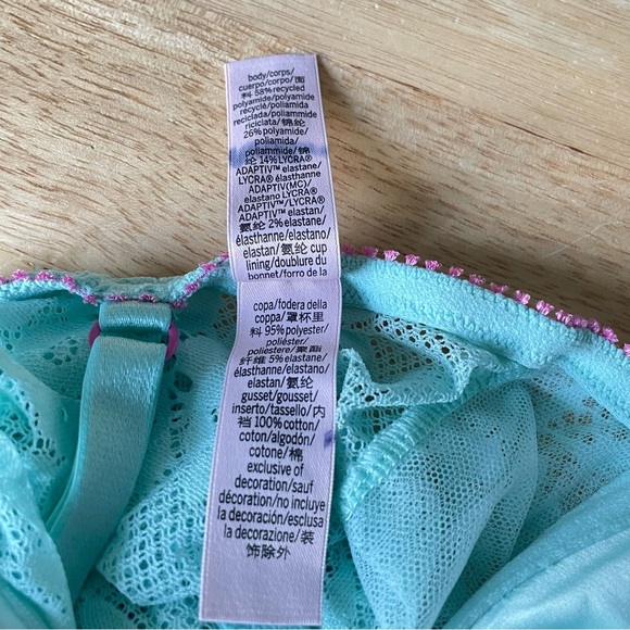 New! Victoria's Secret Waterfall Tease Lace Unlined Demi Bodysuit 47410 - Picture 11 of 14